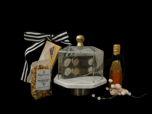 Exquisite Marble & Gold Pastry Dome