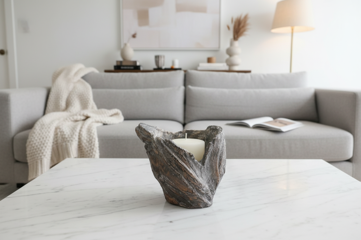 Driftwood Candle Statement Decor