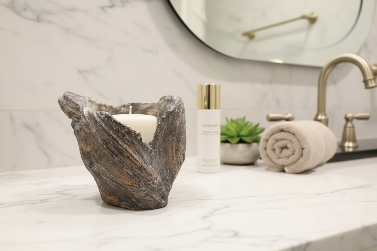 Driftwood Candle Statement Decor
