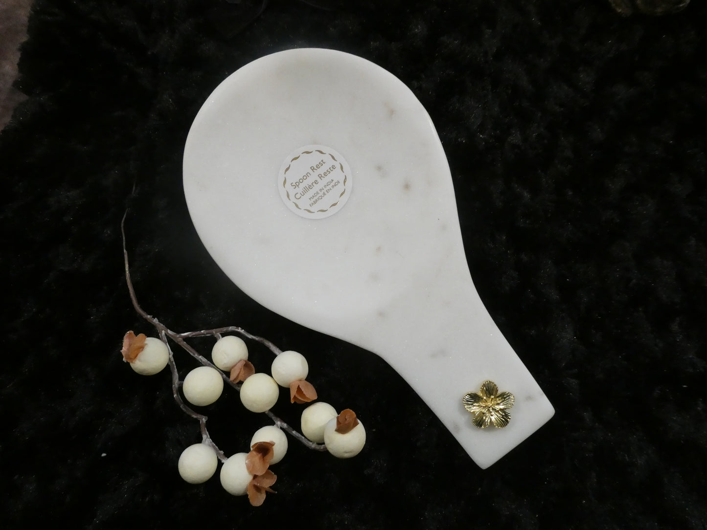 Marble spoon rest
