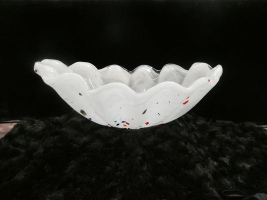 Modern White Speckled Bowl