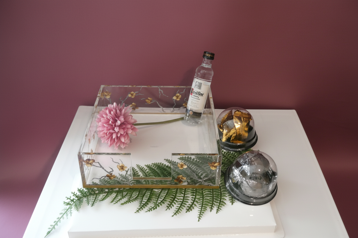 Floral Acrylic Napkin Holder
