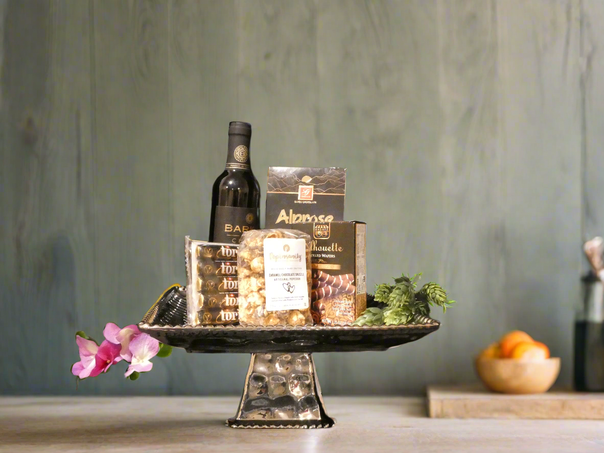 Hammered Silver Cake Tray