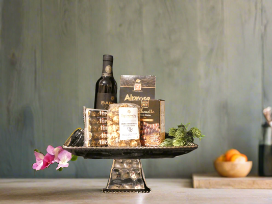 Hammered Silver Cake Tray